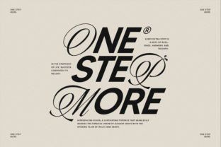 One Step More Modern Sans Combination is a sleek and straightforward font duo. It blends simplicity with a touch of modern style, making it perfect for various projects. Whether you're creating poster... Calligraphy Script Fonts, Script Fonts Design, Elegant Logo Design, Modern Calligraphy Fonts, Font Duo, Font Combinations, Laser Cut Sign, Serif Typeface, Elegant Font