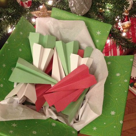 Airplane Gifts, Plane Ticket, Airplane Party, Bf Gifts, Pun Gifts, Gift Season, Paper Airplanes, Xmas Presents, Camping Crafts