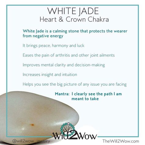 Crystal healing with Whit Jade White Jade Meaning, White Jade Necklace, White Jade Crystal Meaning, White Crystals Stones, Jade Crystal Meaning, Jade Crystal Necklace, Chakras Crown, Hexagon Necklace, Jade Pendant Necklace