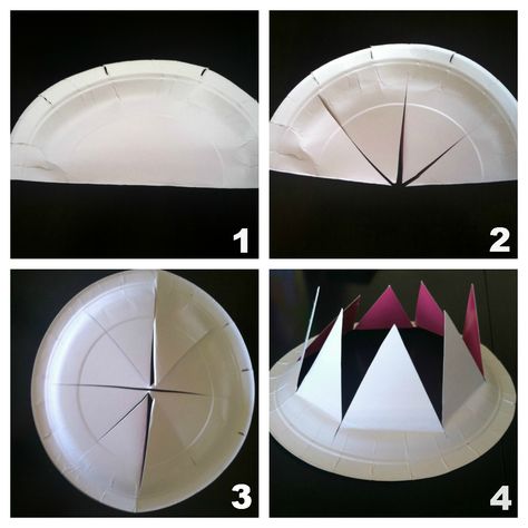 Paper Plate Crowns Paper Plate Crown, Paper Plate Hats, Crown Template, Children's Church Crafts, Paper Bag Crafts, Paper Crown, Crown Crafts, Easter Bonnet, Church Crafts