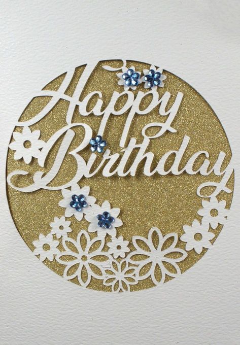 Intricate Cut Floral Birthday Card for the Cricut Maker – CraftAGoGo Cricut Birthday Cards, Cards Cricut, Cricut Birthday, Anniversaire Diy, Bday Cards, Floral Birthday, Cricut Joy, Cricut Cards, Cricut Designs