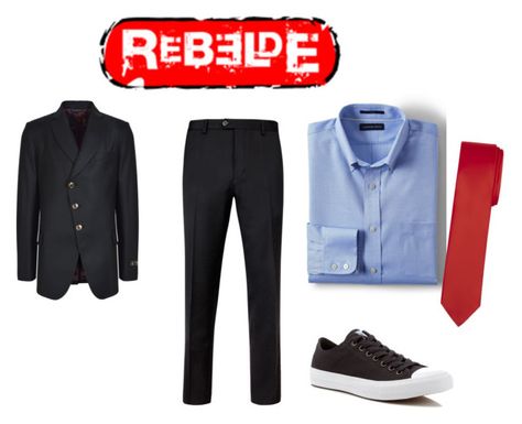 "Rebelde uniform" by nereidanelyc on Polyvore featuring Lands' End, Ted Baker, Vivienne Westwood Man, Converse, men's fashion and menswear Rbd Party Theme, Concert Outfit Men, Vivienne Westwood, Concert Outfit, Ted Baker, Style Inspiration, Mens Outfits, Streetwear Brands, Concert