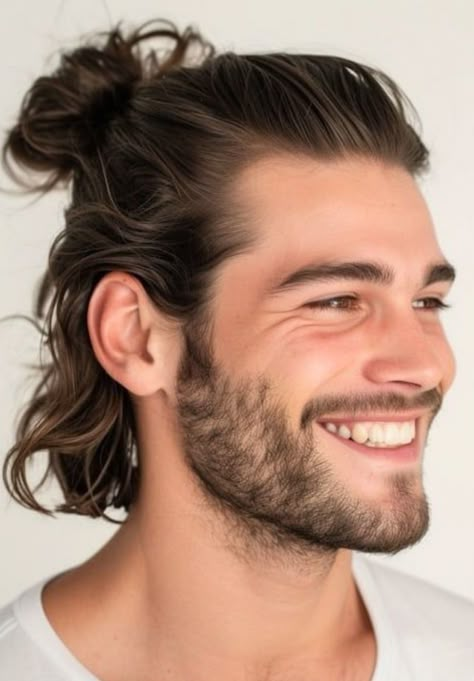 Long Dark Hair Men, Viking Hair Men Short, Men's Long Hairstyles Straight, Long Beard Styles, Long Hairstyles For Men, Beard Styles Short, S Haircut, Guy Haircuts Long, Long Hair Style