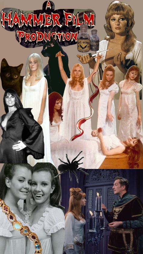 hammer horror women #60s #70s #horror #halloween Hammer Horror Aesthetic, Halloween In The 70s, Hammer Horror Women, B Movie Horror Aesthetic, 60s Halloween Aesthetic, 60s Horror Aesthetic, 70s Vampire, 80s Horror Aesthetic, 60s Horror