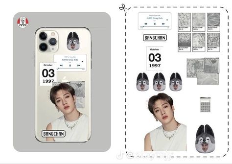 Kids Phone Cases, Kpop Phone Cases, Kpop Diy, Iphone Case Stickers, Collage Phone Case, Scrapbook Stickers Printable, Diy Phone, Felix Stray Kids, Diy Phone Case