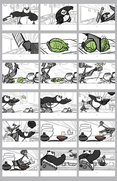 Kung Fu Panda Story Board. Story Boards Ideas, Story Board Drawing, Story Board Design, Story Artwork, Scene Composition, Storyboard Film, Story Boarding, Storyboard Examples, Storyboard Drawing