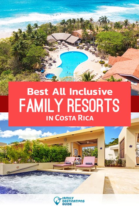 Family trip to Costa Rica? We’re FamilyDestinationsGuide, and we’re here to help: Discover the best all-inclusive family resorts in Costa Rica - so you get lifelong family memories! #costarica #costaricavacation Cost Rica, Costa Rica With Kids, All Inclusive Beach Resorts, Resorts For Kids, Costa Rica Resorts, Best Family Resorts, Costa Rica Beaches, Best All Inclusive Resorts, Visit Costa Rica