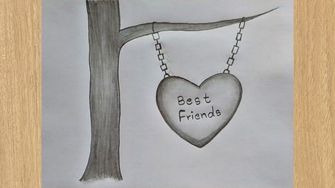 Best Friends Drawing Easy Step by Step for Beginners Friendship Day Drawings Best Friends, Best Friend Drawing Ideas, Besties Drawing Best Friends, Friends Drawing Easy, Best Friend Drawing Sketches, Friend Ship Day, Cute Best Friend Drawings, Best Friends Drawing, Best Friend Sketches