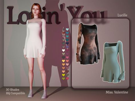 Sims 4 Short Dress, Short Dress With Sleeves, Mod For Sims 4, Sims 4 Game Mods, Clothes Cc, Sims 4 Cc Folder, Alpha Cc, Sims 4 Dresses, Look Formal