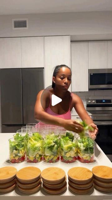 Body Complete Rx® (Black Owned) on Instagram: "Today’s meal prep menu:

🥗 Cobb Salad
🫙 Fruit Jars
🥣 Overnight Oats

#bcrxfam #mealprep #mealprepideas #mealprepqueen #thefinancebaddie 

Make sure to follow  @christine.elizabeth for more meal prep inspo!" Christine Elizabeth, Meal Prep Menu, Fruit Jars, Overnight Oats, Cobb Salad, Oats, Meal Prep, Salad, Snacks