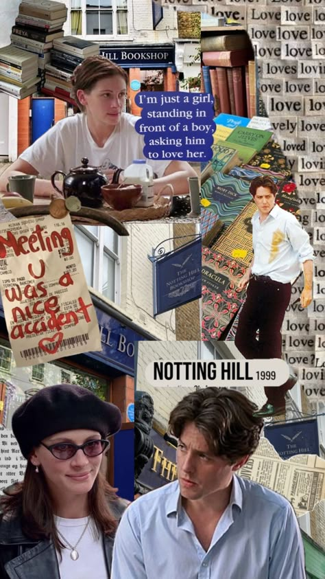 Notting Hill Movie, Romcom Movies, Movie Collage, Best Movie Quotes, Movie Aesthetic, Chick Flicks, Love Actually, Salou, Movie Wallpapers