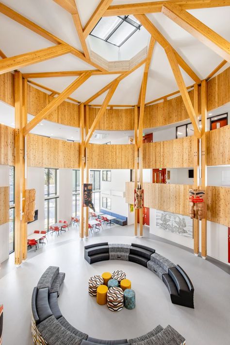 Congratulations to @hcma.ca for taking home top prize in the #RealCedar non-residential category at the #WoodDesignAwards. Learn more about the Wii Gyemsiga Siwilaawksat Student Housing project and how it's helping First Nations students thrive in post-secondary education. ⁠ (Images courtesy of Wood Design & Building Awards, Photographer: Bright Photography) ⁠ (Images courtesy of Wood Design & Building Awards, Photographer: Bright Photography) Indigenous Architecture, Education Images, Bright Photography, Indigenous Design, Central Building, Modular Housing, Student Housing, Design Building, Student House