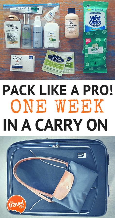 How To Pack For A Week In A Carry On – The Travel Bite Carry On Only Packing, Pack For A Week, Business Trip Packing, Carry On Packing, Travel Essentials Men, Carry On Bag Essentials, Travel Essentials List, Travel Essentials For Women, Suitcase Packing