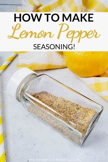 Lemon Pepper Seasoning Recipe, Make A Pantry, Dried Lemon Zest, Dried Lemon Peel, Homemade Spice Mix, Pepper Seasoning, Spice Mix Recipes, Seasoning Recipe, Lemon Pepper Seasoning