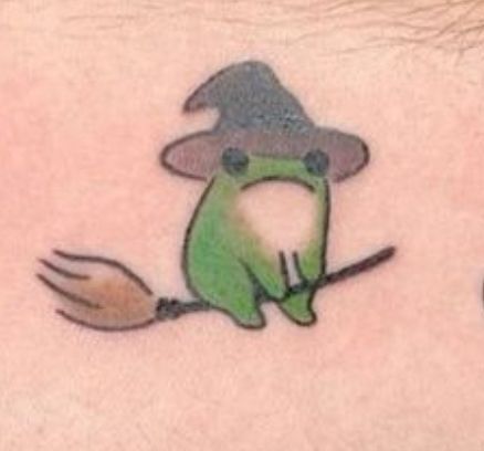 Batty Ferngully Tattoo, Silly Frog Tattoo, Pansexual Tattoo, Goofy Tattoos, Easy Graffiti Drawings, Memories Ideas, Tattoo Catalog, 10 Tattoo, Frog Tattoo