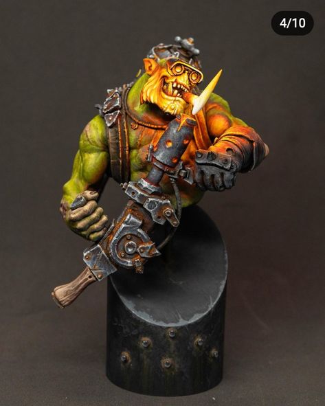 Warhammer Figure Painting, Warhammer Orks Art, 40k Orks Miniatures, Orks 40k Art, Warhammer 40k Orks Miniatures, Osl Miniature, Ork Miniatures, Warhammer 40k Orcs, Warhammer Diorama