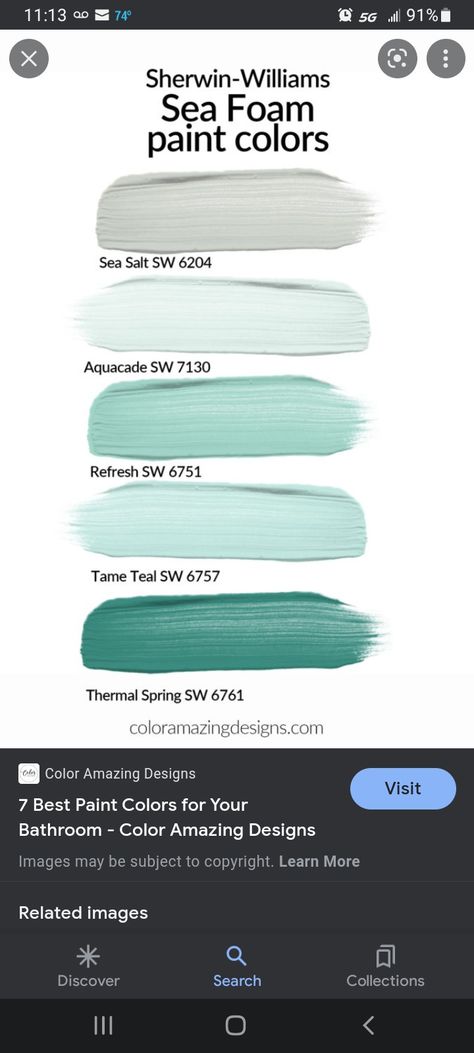 Small Beach Bathroom Ideas, Seafoam Bathroom, Coastal Bathroom Colors, Sea Green Bathrooms, Seafoam Green Bathroom, Mint Green Bathrooms, Mint Bathroom, Sea Bathroom, Beach House Bathroom