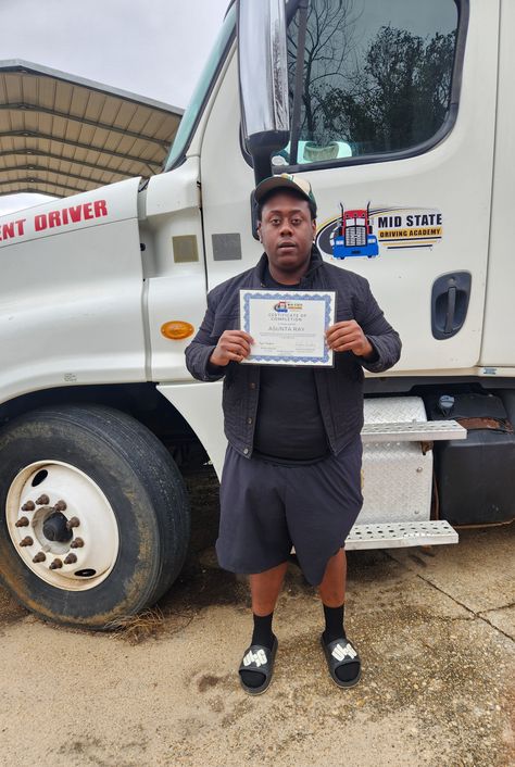 Take the risk or lose the chance! Congratulations Mr. Ray of Brundidge, Alabama on seizing your opportunity and obtaining your CDL. www.midstatedrivingacademy.com Thank you for letting Mid State help you along the way. #midstate #Midstatedrivingacademy #thingstodoinmontgomery #cdl #trucking #truckdriver #trucker #trucks #truckerlife #cdllife #cdldriver #truck #truckinglife #freightliner #truckdrivers #transportation #trucklife #bigrig #truckerslife #cdljobs Ira Strum Truck Driver, Truck Certificate, Austin Miller, Driver Film, Trucks For Sell, Old Man Pictures, Fridge Photos, William Collins, Live Screen