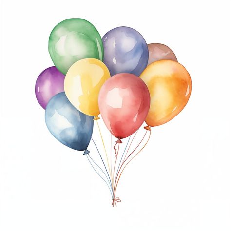 15 Party Balloons Clipart Ballon Images, Balloon Images, Watercolor Balloons, Flower Border Clipart, Balloon Clipart, Border Clipart, Watercolor Clip Art, Rainbow Balloons, Art Birthday