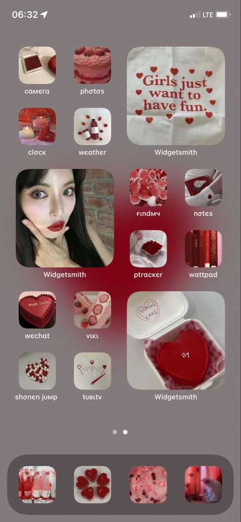 Valentines Iphone Layout, February Homescreen, Valentine’s Day Homescreen, Valentines Ios Homescreen, Apple Organization, Valentine’s Day Iphone Aesthetic, Valentine’s Day Ios Theme, Valentine Aesthetic, Valentines Theme