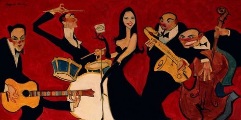 Aesthetic Red Background, Jazz Music Art, Arte Jazz, Jazz Bar, Jazz Art, Soyut Sanat Tabloları, Jazz Club, Arte Inspo, Vintage Market