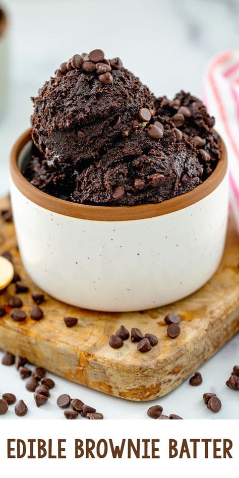 Brownie Batter Recipe, Edible Brownie Batter Recipe, Edible Cookie Dough Healthy, Edible Brownie Batter, Single Serve Brownie, Cookie Dough To Eat, Edible Cookie Dough Recipe, Raw Brownies, Cookie Dough Brownies