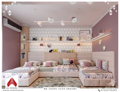 Two Day Beds In One Room, Bedroom Ideas For 3 Sisters Small Room, Three Girls Bedroom Ideas, 3 Girls Room Shared Bedrooms, 3 Beds In One Room Ideas Small Spaces, Room For 3 Sisters, Sisters Sharing Room Ideas, Three Beds In One Room Kids, 3 Beds In One Room Small Spaces