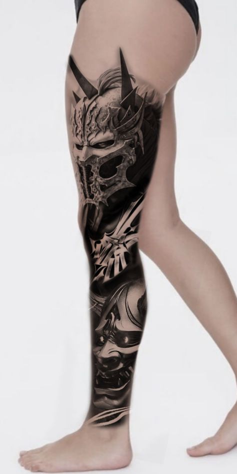 Realistic Leg Sleeve, Pirates Tattoo, Pirate Tattoo, Japan Tattoo Design, Leg Sleeve Tattoo, Japan Tattoo, Leg Sleeve, Leg Sleeves, Tattoo Sleeve Designs