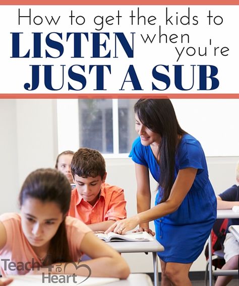 Substitutes, I don’t have to tell you that you have a unique and challenging job, especially when it comes to classroom management. I reader recently emailed with a great question: “How do I get st… Substitute Teaching Ideas, Substitute Teacher Resources, Substitute Teacher Activities, Substitute Teacher Tips, Substitute Teacher Ideas, Subbing Ideas, Substitute Ideas, Guest Teacher, Teaching Character