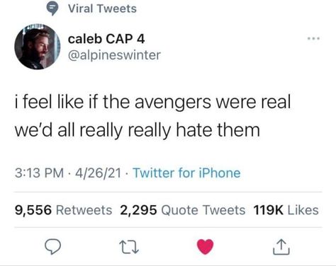 If The Avengers Were Real We'd All Really Hate Them - Media Chomp Funny Twitter Threads, Twitter Threads, Funny Twitter, Quality Memes, Comics Memes, The Avengers, I Can Relate, Funny Tweets, Tom Holland