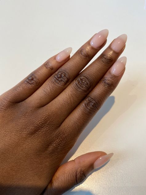 Jelly Nails Black Skin, Almond Nails Natural Color, Natural Almond Shaped Nails, Almond Natural Nails, Almond Nails Black Women, Almond Nails Natural, Maintenance Week, Natural Almond Nails, Black Almond Nails