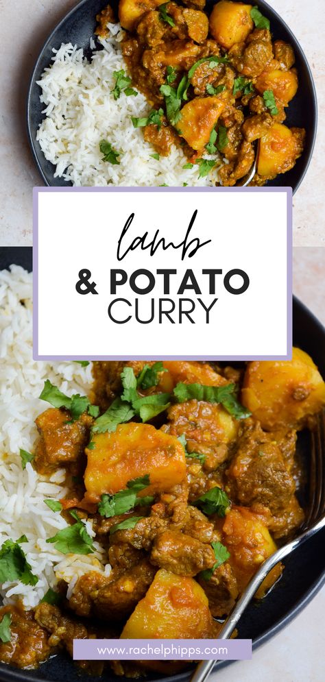 This simple home-style Lamb & Potato curry is a British takeaway favourite, but so much tastier and very easy to make at home. British Takeaway, Aloo Gosht, Good Playlist, Lamb Curry Recipes, Slow Cooker Lamb, Lamb Curry, Slow Cooked Lamb, Lamb Dishes, Takeout Food