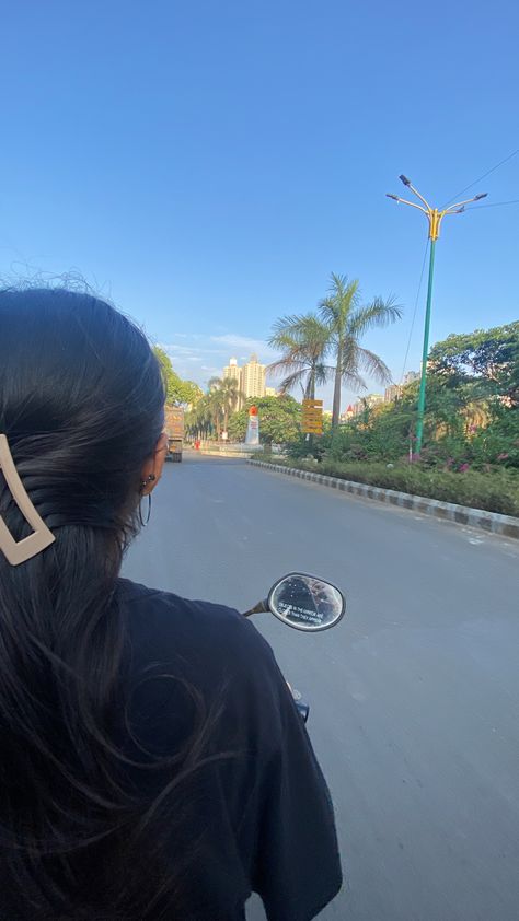 Scooty Ride With Friends, Riding Scooty Aesthetic Girl, Scooty Snap Pics, Girl Riding Scooty, On The Way Road Pics Snapchat, Scooty Rides Snap, Activa Scooty Snaps, Scooty Bike Girl, Ride Scooty