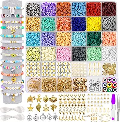 Friendship Bracelet Kit, Preppy Bracelets, Jewelry Making Kits, Jewelry Making Kit, Bracelet Kits, Teen Girl Gifts, Friendship Necklaces, Letter Beads, Bead Kits