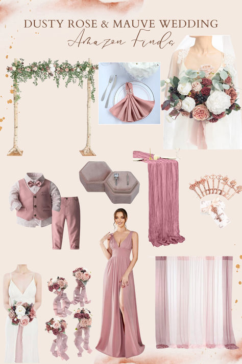 Step into a world of timeless romance with our enchanting Dusty Rose and Mauve Wedding essentials. Explore this curated Amazon list where every detail is dipped in the soft hues of love. From delicate table runners to dreamy bridesmaid dresses, let the subtle elegance of dusty rose and mauve set the tone for your special day. Elevate your wedding decor with these muted, yet utterly romantic shades. 💍🌸 #DustyRoseWedding #MauveElegance #AmazonFinds #WeddingInspiration Dark Mauve Wedding Color Pallets, Mauve Wedding Decorations, Dusty Rose And Mauve Wedding, Mauve Wedding Theme, Wine Wedding Decor, Beige Wedding Theme, Dusty Rose Wedding Theme, Mauve Wedding Colors, Rose Wedding Theme