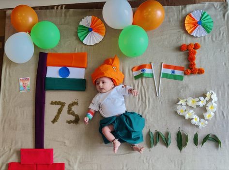 Republic Day Baby Photoshoot Ideas, Republic Day Baby Photoshoot, Baby Birthday Design, Monthly Baby Photography, Welcome Home Decorations, Boy Photoshoot, Independence Day Theme, Baby Bouquet, Ramadan Wishes