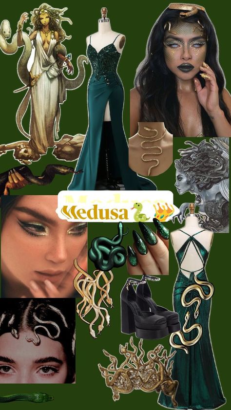 Not mine Medusa Halloween Costume, Spirit Week Outfits, Bff Halloween Costumes, Pretty Halloween Costumes, Halloween 2018, Halloween Cosplay, Tattoo Sketches, Halloween Outfits, Not Mine