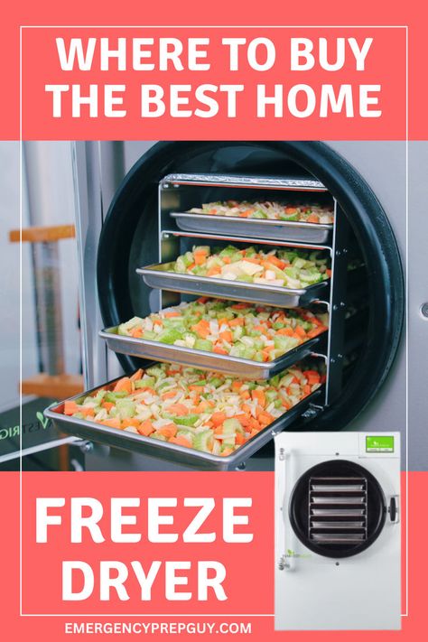 Home freeze dryer filled with trays of chopped vegetables, offering guidance on where to buy the best freeze dryer for food preservation. Harvest Right Freeze Dryer, Freeze Dryer, Make Food, Dryer Machine, Food Preservation, Freeze Drying, Preserving Food, Best Home, Food To Make