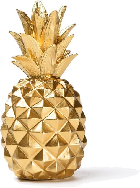 Pineapple Ornament, Ceramic Pineapple, Bedroom Study Room, Living Room Ornaments, Christmas Planters, Gold Pineapple, Artificial Stone, Office Desktop, Gold Branding