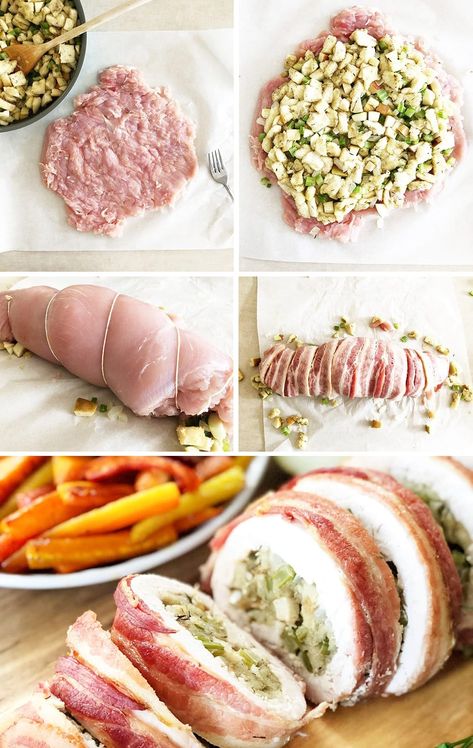 Holiday Turkey Recipes, Stuffed Turkey Breast, Boneless Turkey Breast, Stuffed Turkey, Homemade Buns, Roast Turkey Recipes, Turkey Breast Recipe, Baked Turkey, Roll Recipes