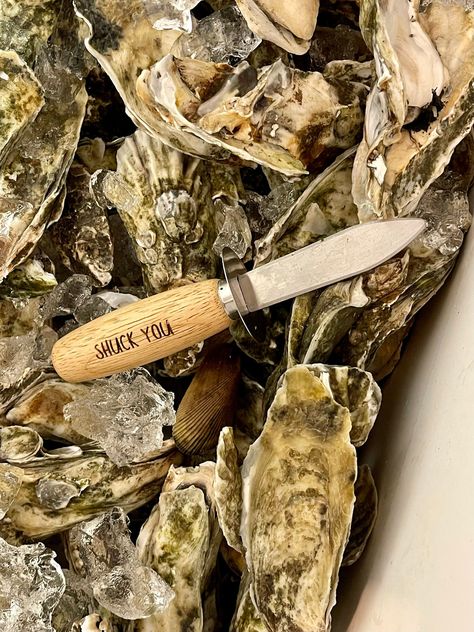 Oyster Shucker, Oyster Knife, Oyster House, Fresh Oysters, Branding Inspo, Snake Design, Oyster Shells, Garden Trowel, Garden Gifts