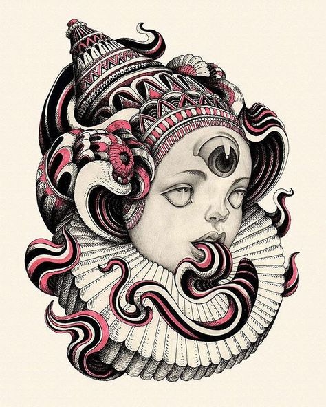 Creepy Tattoos, Tattoo Art Drawings, Dark Art Drawings, Dark Tattoo, Scary Art, Arte Fantasy, Trippy Art, Tattoo Design Drawings, Weird Art