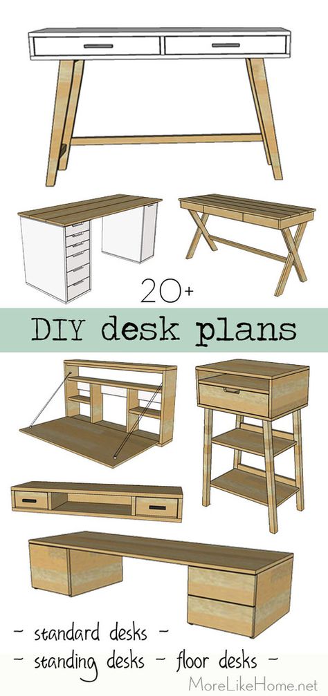 Floor Desks, Nightstand Plans, Woodworking Jig Plans, Diy Desk Plans, Floor Desk, Desk Diy, Woodworking Kits, Desk Plans, Wood Crafting Tools