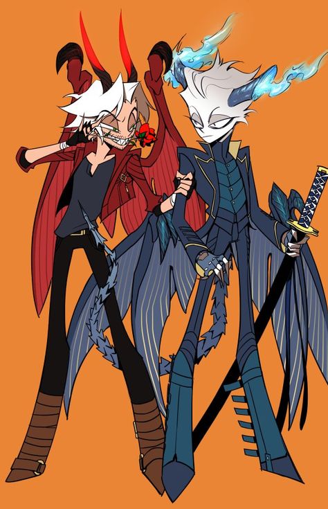 Devil May Cry Dante Fanart, Devil May Cry Fanart, Vergil Devil May Cry, Supernatural Crossover, Vergil Dmc, Dante Devil May Cry, Pokemon Ships, Heaven And Hell, Angels And Demons