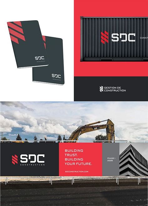 Typography Sophisticated, Masculine Typography, Construction Company Branding, Property Illustration, Playful Architecture, Company Branding Design, Transportation Logo, Logistics Design, Logistics Logo