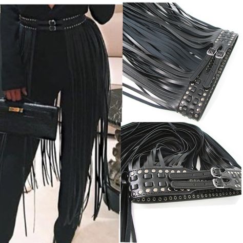 Faux Skirt, Cincher Belt, Fringe Belt, Fringed Belt, Europe Fashion, Faux Leather Belts, Skirt Belt, Festival Looks, Black Leather Belt