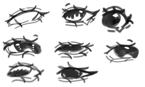 Eyes Different Shapes, Some Art Ideas, How To Draw Eyes Jelly Artstyle, Different Eye Styles Drawing, Glasses Reference Drawing, Different Art Styles Ideas Inspiration, How I Draw Eyes, Eyes Art Styles, Eye Art Styles