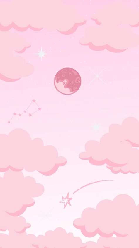 Phone wallpapers Pink Sky Wallpaper, Kawaii Wallpapers, Ipad Stuff, Amazing Wallpapers, Pink Games, Pink Phone, Sky Wallpaper, Cute Tumblr Wallpaper, Lock Screens