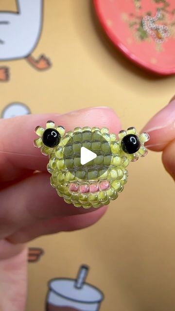 Frog Bead Pattern, Bead Animals Patterns Easy, Beaded Animals Tutorial, Beaded Animals, July 3, Animal Pattern, Shibori, Beading Patterns, Instagram A