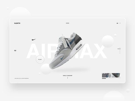 Nike AirMax - Web Concept by Nathan Bolger Camera Website, Nike Web, Website Banner Design, Portfolio Website Design, Presentation Layout, Webpage Design, Web Design Software, Website Design Layout, Graphic Design Fun